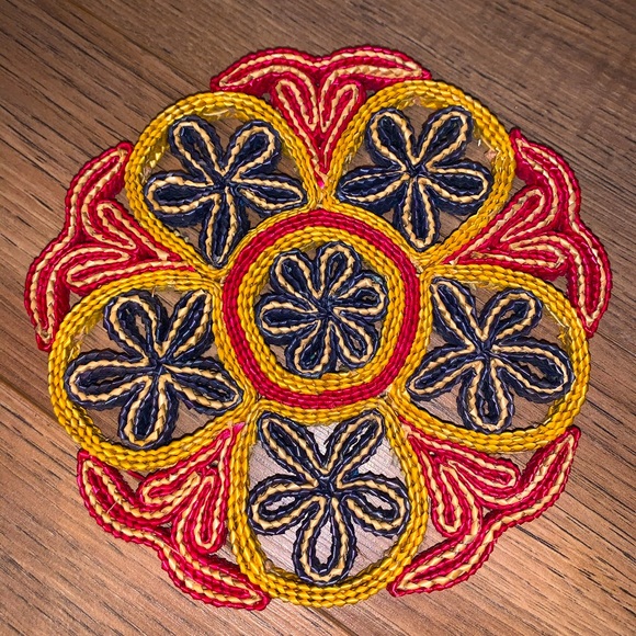 Boho woven trivet